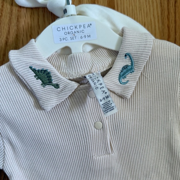 Chickpea Organic Baby Boy 3 Piece Outfit Set - Picture 3 of 12